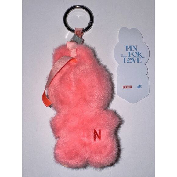 100% Authentic! Mini Labubu "N" Pink Letter Pin For Love Pendant! Pop Mart!🔥 - Picture 3 of 7